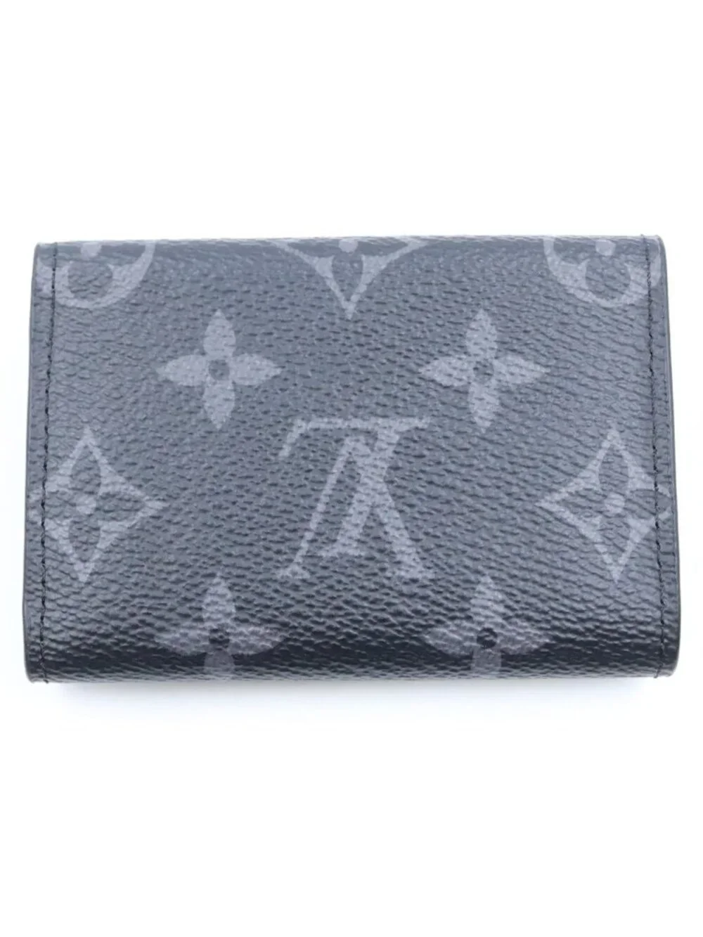 Louis Vuitton Monogram Eclipse Trifold Wallet Leather Compact Black